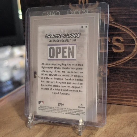 2025 Bowman Chrome Charlie Condon Colorado Card Cave Rookie Card Rockies 🔥🔥🔥 - Picture 3 of 3